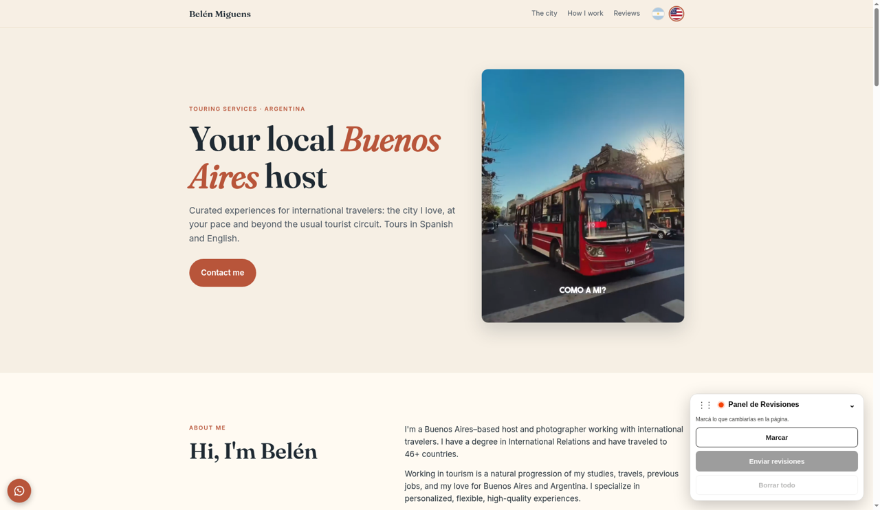 Panel abierto en Belu preview